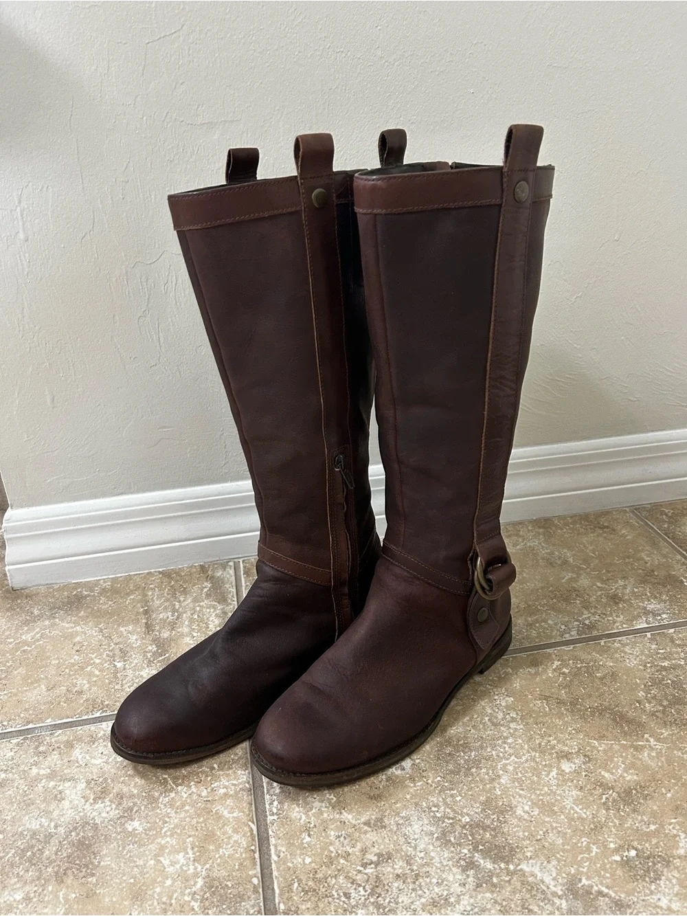 Cole Haan Tall Brown Leather Riding Boots